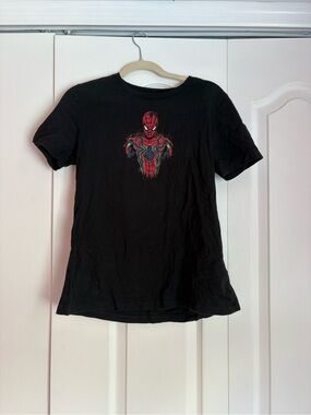 Bella Canvas Black Tee with Red Spider-Man Graphic